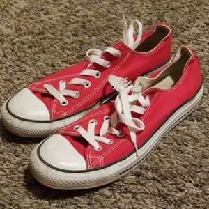 Red converse sneakers